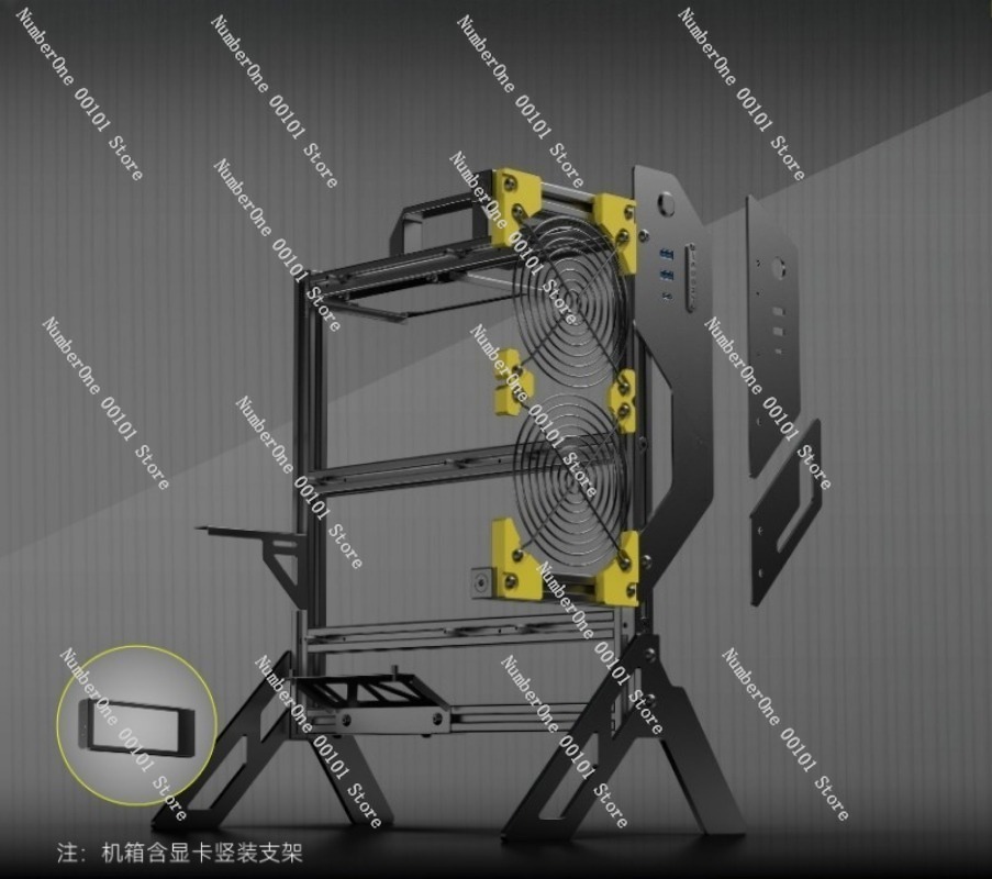علبة كمبيوتر مفتوحة الإطار مصن - مراجعة Aluminum Open Frame Test Bench Water Cooling وسعره